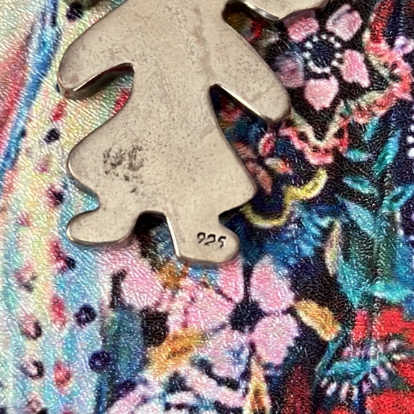 Girl Sterling silver charm for mom, grandma 1.5in. .925 silver, pendant large - Picture 2 of 6